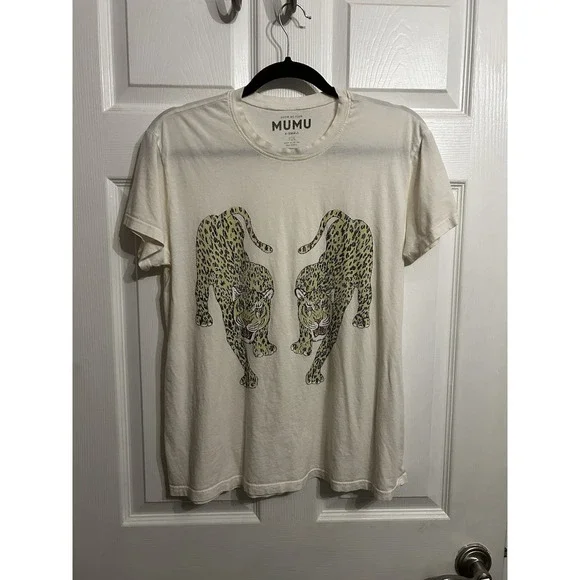 Show Me Your Mumu XS Short Sleeve Dancing Leopard Graphic T Shirt Organic Cotton - Picture 6 of 9